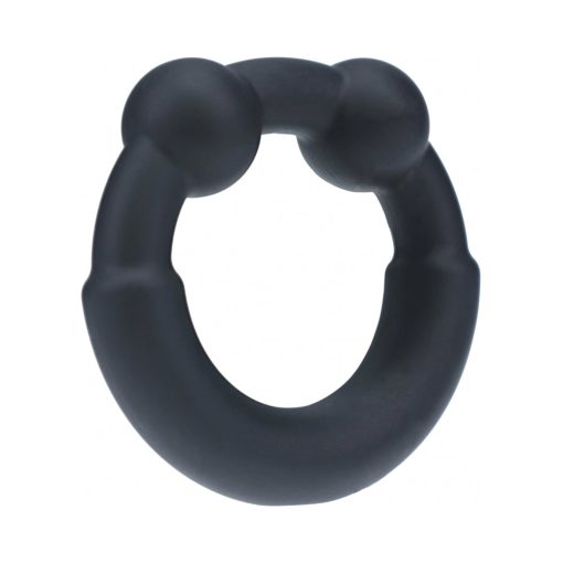 Levelz Metal & Silicone Cock Ring Black - Image 2