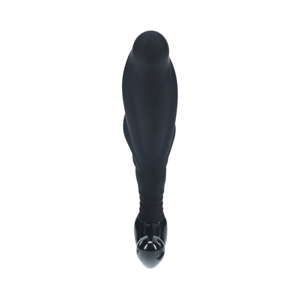 Levelz Rippled With Hard Loop Silicone Prostate Massager Large Black 3 Levelz Rippled With Hard Loop Silicone Prostate Massager Large Black - Image 3