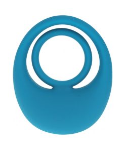 Alternative view of Levelz Vibrating Liquid Silicone Cock & Ball Ring Teal