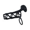 Levelz Vibrating Cage Silicone Cock Sleeve & Ball Ring Black