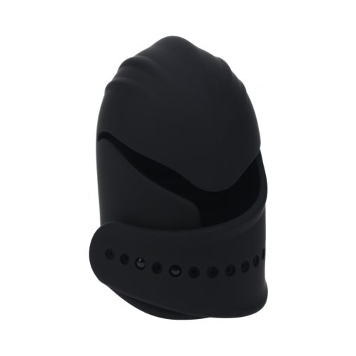 Levelz Adjustable Vibrating Silicone Penis Head Stimulator Black