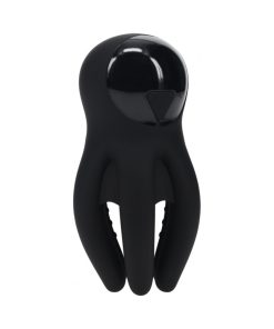 Levelz Digital Vibrating Silicone Penis Head Stimulator With Tentacles Black