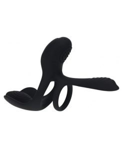 Levelz Triple Motor Vibrating Silicone Cock Ring Black