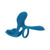 Levelz Triple Motor Vibrating Silicone Cock Ring Teal