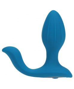 Levelz Vibrating & Rotating Silicone Anal Plug With Ball Stimulator Teal