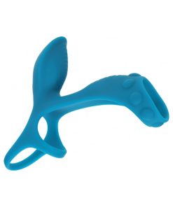 Levelz Vibrating Silicone Cock & Ball Ring With Shaft Loop Teal