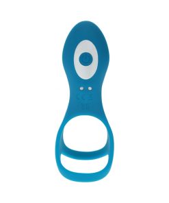 Levelz Vibrating Silicone Cock & Ball Ring With Shaft Loop Teal