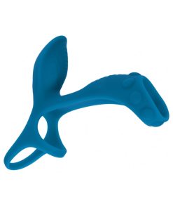 Levelz Vibrating Silicone Cock & Ball Ring With Shaft Loop Teal