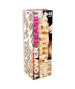 Tower Tease Naughty Sex Game With Assorted Wooden Blocks/Sayings