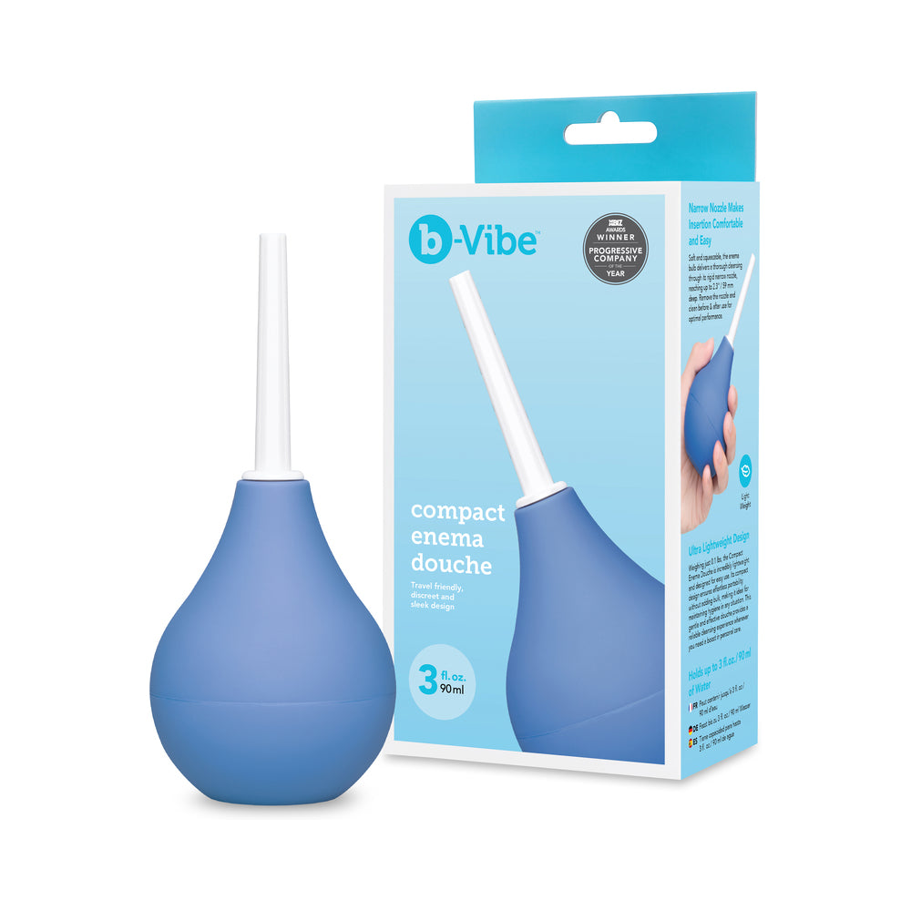 B-Vibe Compact Enema Douche Blue 1 B-Vibe Compact Enema Douche Blue