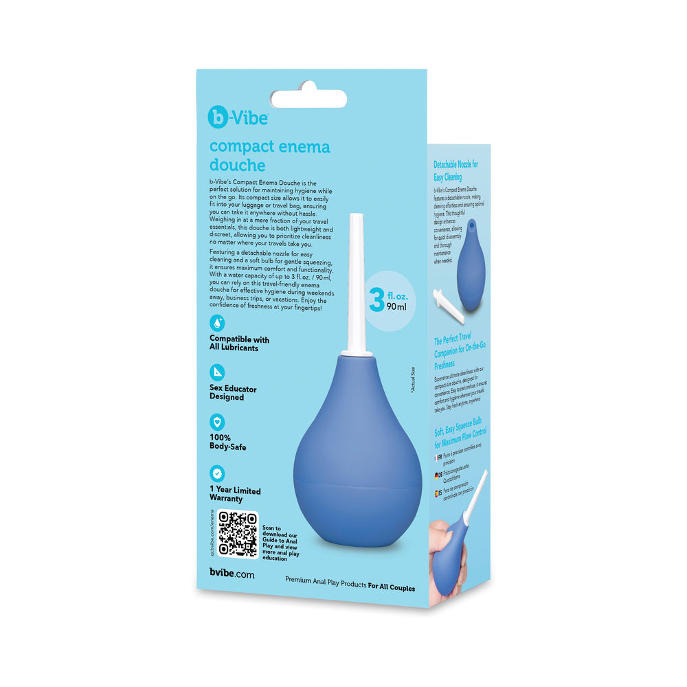 B-Vibe Compact Enema Douche Blue 8 B-Vibe Compact Enema Douche Blue - Image 8