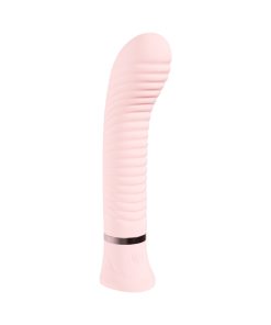 Alternative view of Loveline Divine Rechargeable Silicone Ribbed G-Spot Vibrator Pink