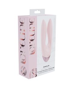 Loveline Amour Rechargeable Silicone Dual Motor Vibrator Pink