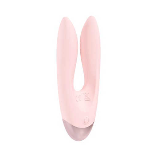 Loveline Amour Rechargeable Silicone Dual Motor Vibrator Pink - Image 2