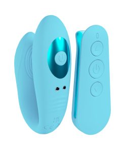 Loveline Charme Rechargeable Silicone Dual Motor Vibrator Blue
