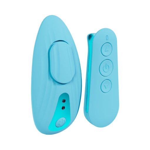 Loveline Celeste Rechargeable Silicone Remote Control Panty Vibrator Blue - Image 2