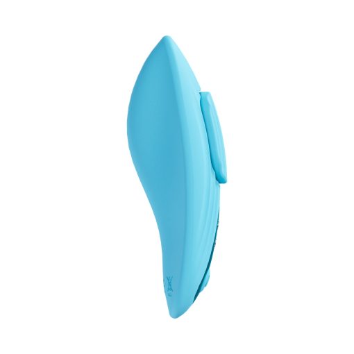 Loveline Celeste Rechargeable Silicone Remote Control Panty Vibrator Blue - Image 3
