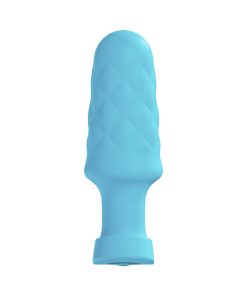 Loveline Velvet Rechargeable Silicone Remote Control Vibrating Plug Blue