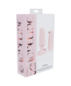 Loveline Velvet Rechargeable Silicone Remote Control Vibrating Plug Pink
