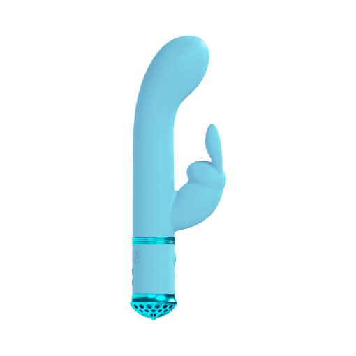 Loveline Belle Rechargeable Silicone Rabbit Vibrator Blue - Image 2