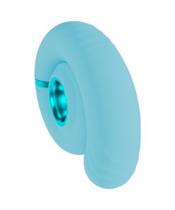 Loveline Gyre Rechargeable Silicone Vibrating Swirl Blue