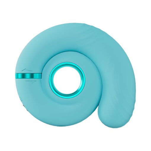 Loveline Gyre Rechargeable Silicone Vibrating Swirl Blue - Image 4