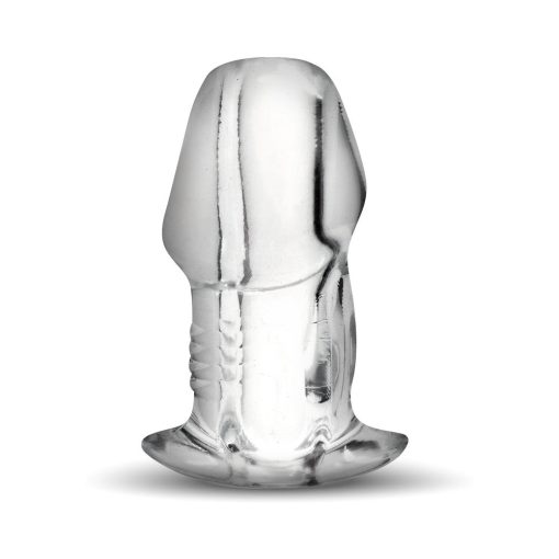 Master Series Dicked Clear Hollow Anal Plug Large - Image 2
