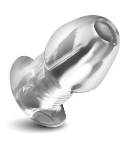 Master Series Dicked Clear Hollow Anal Plug Large