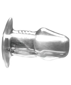 Master Series Dicked Clear Hollow Anal Plug Large