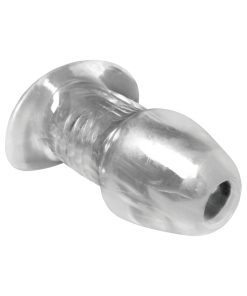 Master Series Dicked Clear Hollow Anal Plug Large