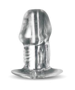 Master Series Dicked Clear Hollow Anal Plug Medium