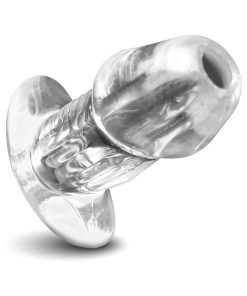 Master Series Dicked Clear Hollow Anal Plug Medium