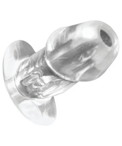 Master Series Dicked Clear Hollow Anal Plug Medium