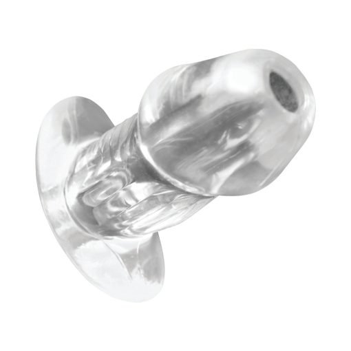 Master Series Dicked Clear Hollow Anal Plug Medium - Image 5