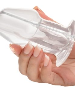 Master Series Dicked Clear Hollow Anal Plug Medium