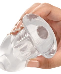 Master Series Dicked Clear Hollow Anal Plug Medium