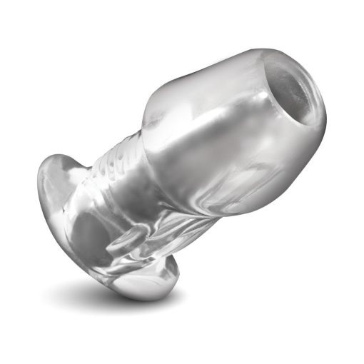 Master Series Dicked Clear Hollow Anal Plug Small - Image 3