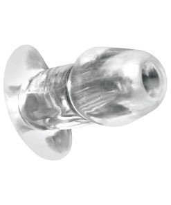 Master Series Dicked Clear Hollow Anal Plug Small