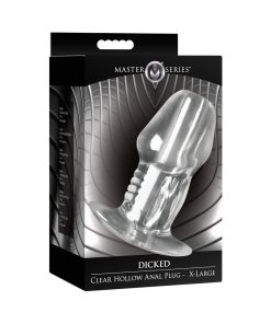 Master Series Dicked Clear Hollow Anal Plug Xlarge