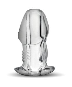Master Series Dicked Clear Hollow Anal Plug Xlarge