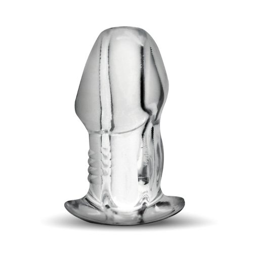 Master Series Dicked Clear Hollow Anal Plug Xlarge - Image 2