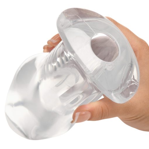 Master Series Dicked Clear Hollow Anal Plug Xlarge - Image 7