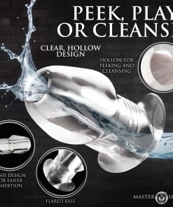 Master Series Dicked Clear Hollow Anal Plug Xlarge