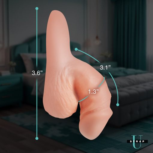 Strap U 3.6 In. Silicone Packer Dildo Light - Image 6