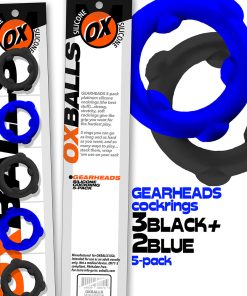 Oxballs Gearheads 5-Pack Spinner Rings Blue/Black