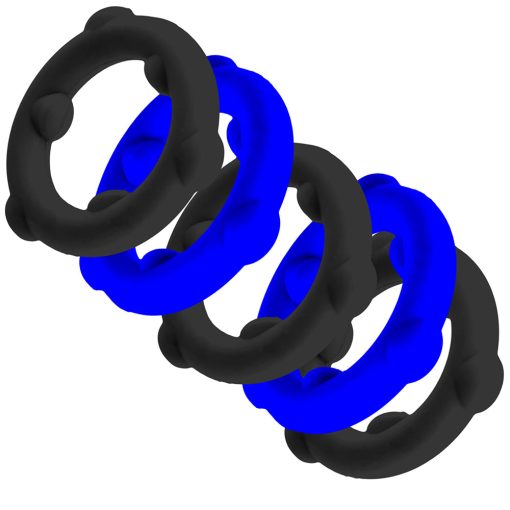Oxballs Gearheads 5-Pack Spinner Rings Blue/Black - Image 2
