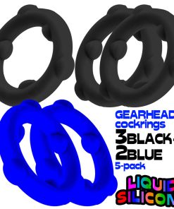 Oxballs Gearheads 5-Pack Spinner Rings Blue/Black