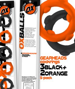 Oxballs Gearheads 5-Pack Spinner Rings Orange/Black
