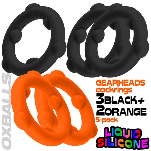Oxballs Gearheads 5-Pack Spinner Rings Orange/Black - Image 4