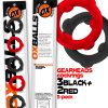 Oxballs Gearheads 5-Pack Spinner Rings Red/Black